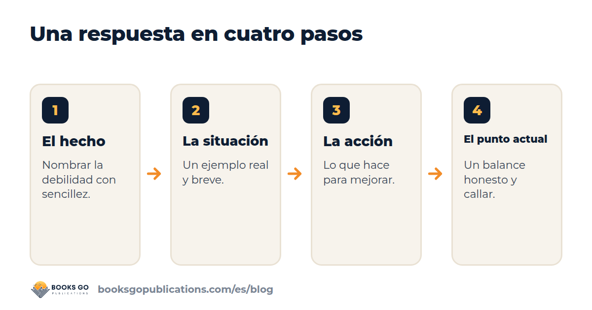Debilidades entrevista de trabajo: las cuatro partes de una respuesta, hecho, situación, acción y punto actual