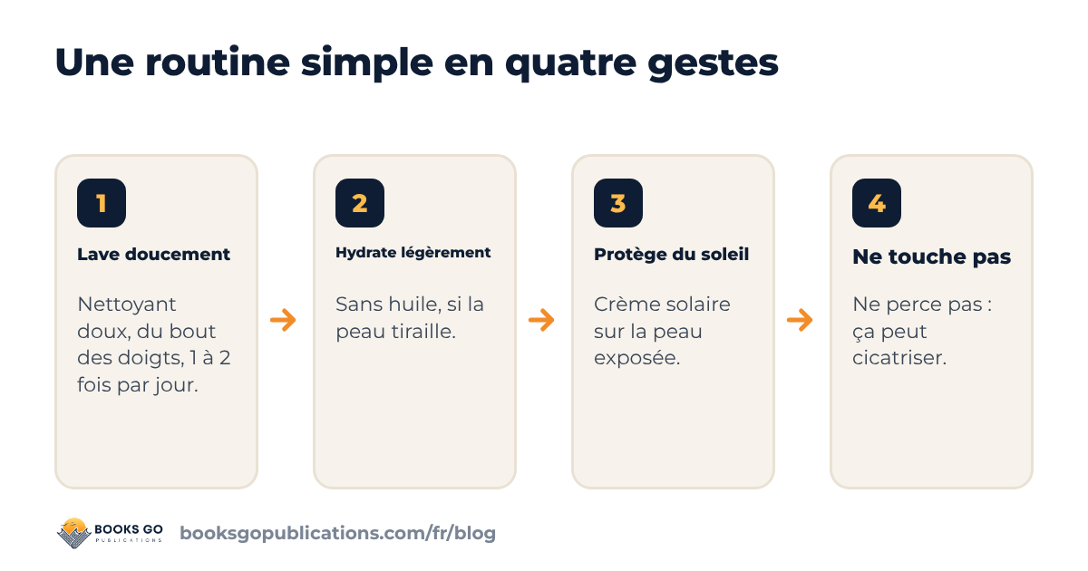 Acné ado : routine simple en quatre gestes, de la toilette douce à ne pas toucher les boutons